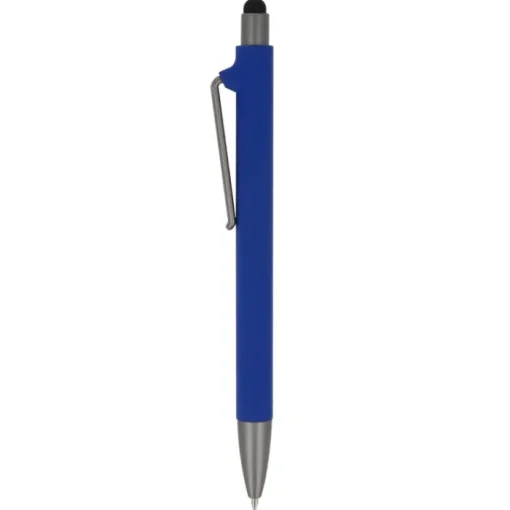 Gift Campaign Penna in plastica riciclata con gommino touch nero e inchiostro blu> Penne Ecologiche|Penne Di Plastica