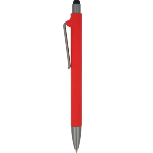 Gift Campaign Penna in plastica riciclata con gommino touch nero e inchiostro blu> Penne Ecologiche|Penne Di Plastica