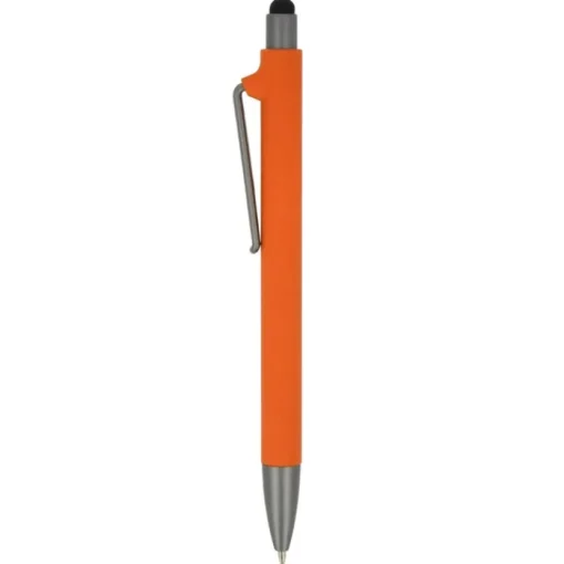 Gift Campaign Penna in plastica riciclata con gommino touch nero e inchiostro blu> Penne Ecologiche|Penne Di Plastica
