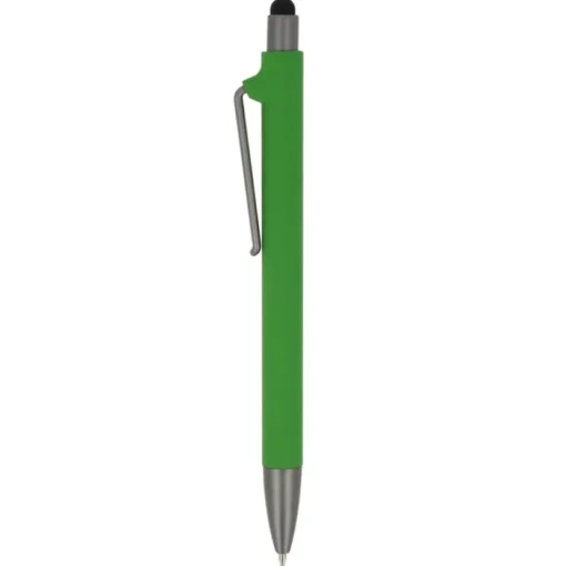 Gift Campaign Penna in plastica riciclata con gommino touch nero e inchiostro blu> Penne Ecologiche|Penne Di Plastica