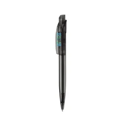 Gift Campaign Penna in plastica trasparente con pulsante squadrato e inchiostro blu></noscript> Penne Di Plastica