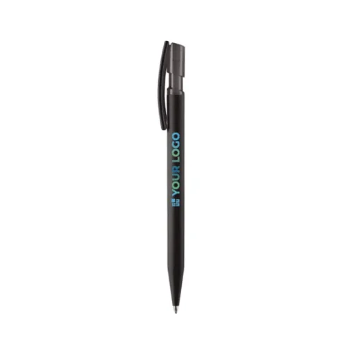 Gift Campaign Penna in plastica trasparente con finitura morbido e inchiostro blu> Penne Di Plastica