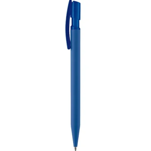 Gift Campaign Penna in plastica trasparente con finitura morbido e inchiostro blu> Penne Di Plastica