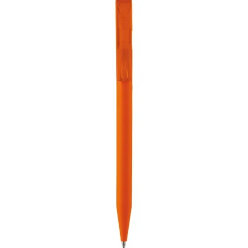 Gift Campaign Penna in plastica trasparente con finitura morbido e inchiostro blu> Penne Di Plastica