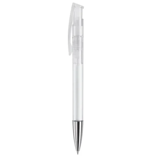 Gift Campaign Penna in plastica trasparente con punta metallica e inchiostro blu> Penne Di Plastica
