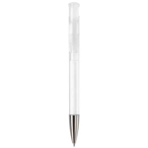 Gift Campaign Penna in plastica trasparente con punta metallica e inchiostro blu> Penne Di Plastica
