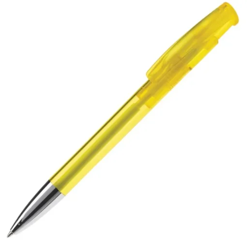 Gift Campaign Penna in plastica trasparente con punta metallica e inchiostro blu> Penne Di Plastica