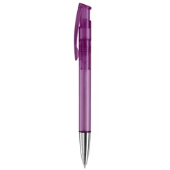 Gift Campaign Penna in plastica trasparente con punta metallica e inchiostro blu></noscript> Penne Di Plastica