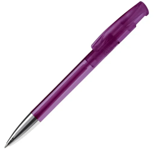 Gift Campaign Penna in plastica trasparente con punta metallica e inchiostro blu> Penne Di Plastica