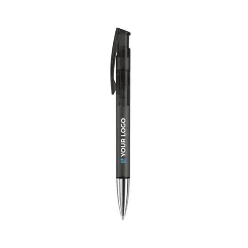 Gift Campaign Penna in plastica trasparente con punta metallica e inchiostro blu> Penne Di Plastica