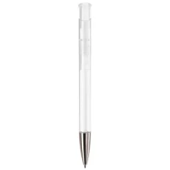 Gift Campaign Penna in plastica trasparente con punta metallica e inchiostro blu></noscript> Penne Di Plastica