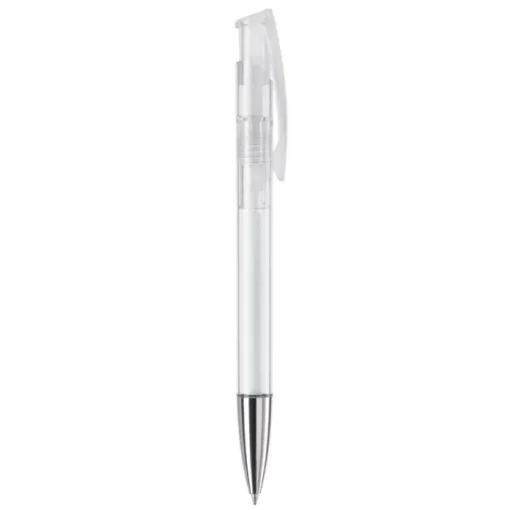 Gift Campaign Penna in plastica trasparente con punta metallica e inchiostro blu> Penne Di Plastica