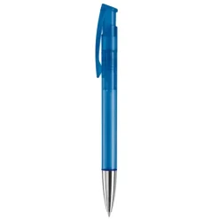 Gift Campaign Penna in plastica trasparente con punta metallica e inchiostro blu></noscript> Penne Di Plastica