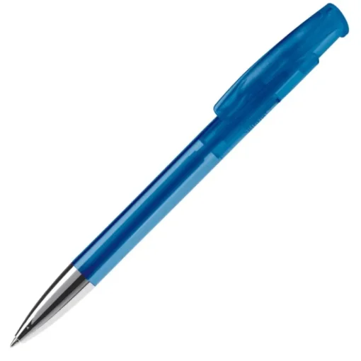 Gift Campaign Penna in plastica trasparente con punta metallica e inchiostro blu> Penne Di Plastica