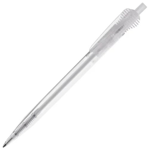 Gift Campaign Penna in plastica trasparente con originale clip e inchiostro blu> Penne Di Plastica