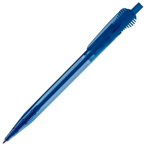 Gift Campaign Penna in plastica trasparente con originale clip e inchiostro blu> Penne Di Plastica