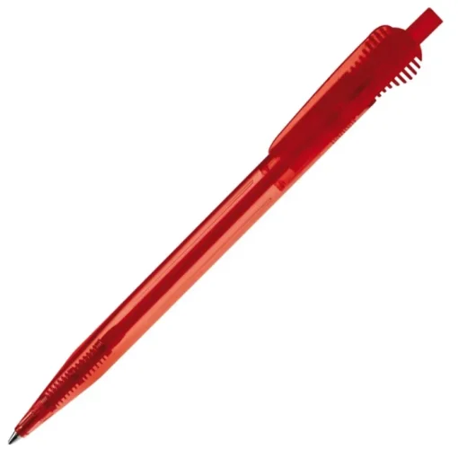 Gift Campaign Penna in plastica trasparente con originale clip e inchiostro blu> Penne Di Plastica