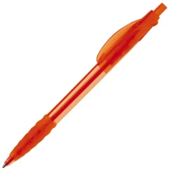 Gift Campaign Penna in plastica trasparente con impugnatura in gomma inchiostro blu></noscript> Penne Di Plastica