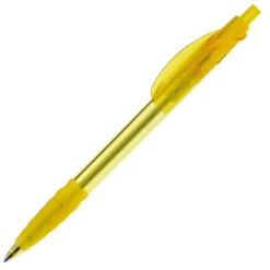 Gift Campaign Penna in plastica trasparente con impugnatura in gomma inchiostro blu></noscript> Penne Di Plastica