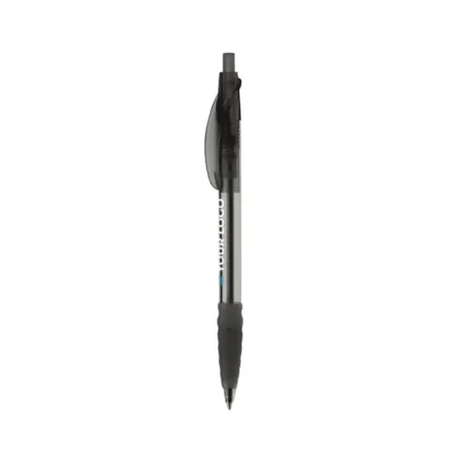 Gift Campaign Penna in plastica trasparente con impugnatura in gomma inchiostro blu> Penne Di Plastica