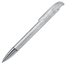 Gift Campaign Penna in plastica trasparente con puntale in metallo e inchiostro blu> Penne Di Plastica