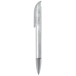 Gift Campaign Penna in plastica trasparente con puntale in metallo e inchiostro blu></noscript> Penne Di Plastica