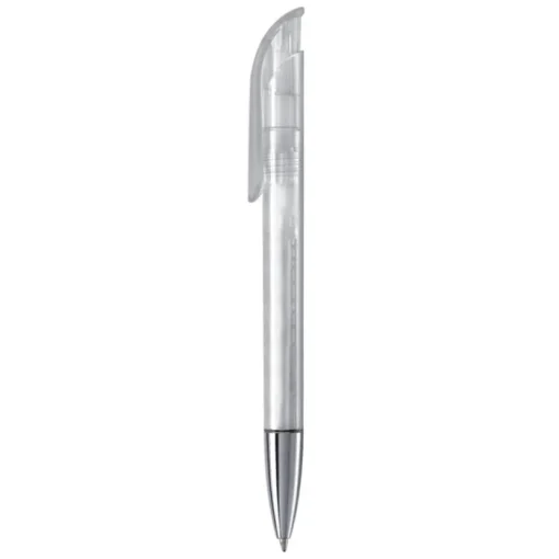 Gift Campaign Penna in plastica trasparente con puntale in metallo e inchiostro blu> Penne Di Plastica