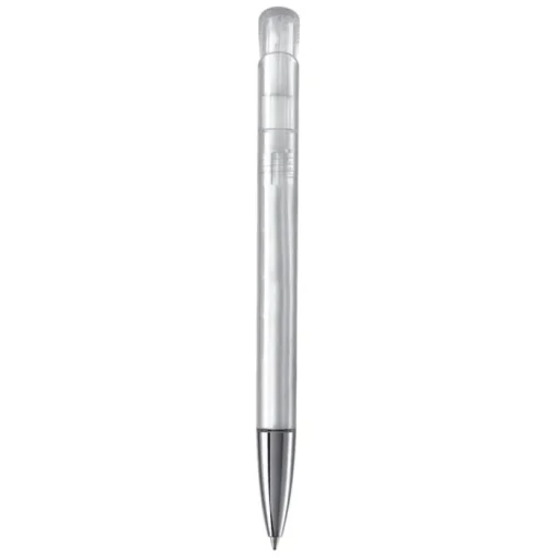 Gift Campaign Penna in plastica trasparente con puntale in metallo e inchiostro blu> Penne Di Plastica