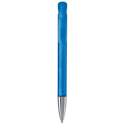 Gift Campaign Penna in plastica trasparente con puntale in metallo e inchiostro blu> Penne Di Plastica