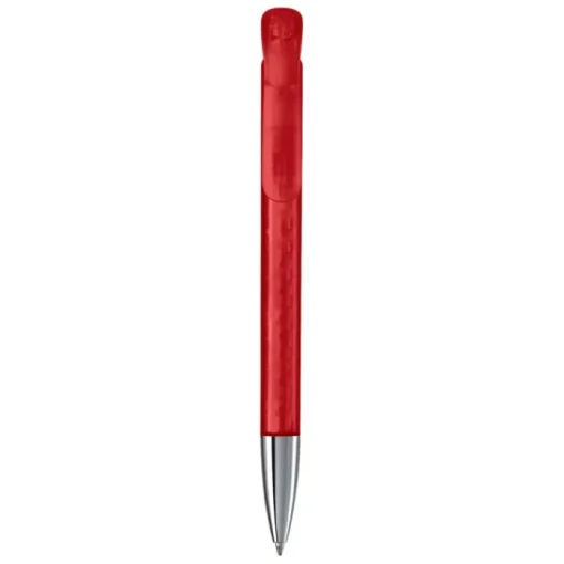Gift Campaign Penna in plastica trasparente con puntale in metallo e inchiostro blu> Penne Di Plastica