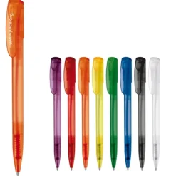 Gift Campaign Penna in plastica trasparente colorata, clip ricurvo e inchiostro blu></noscript> Penne Di Plastica