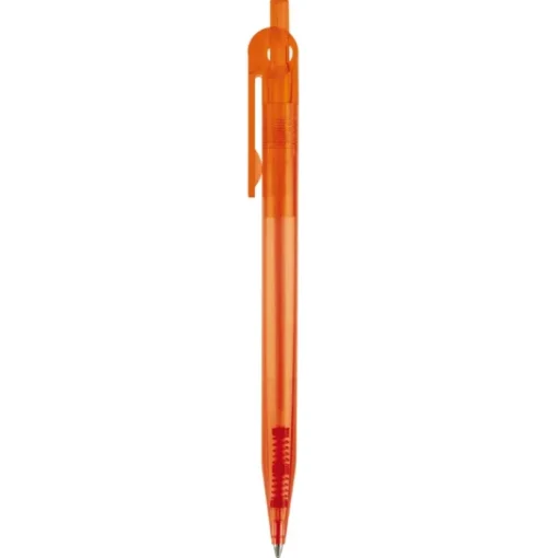 Gift Campaign Penna in plastica trasparente clip piatta e inchiostro sintetico blu> Penne Di Plastica