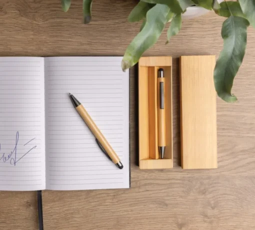 Gift Campaign Penna inchiostro blu e Portamine in bambù FSC personalizzati Conscious> Gadget Ecologici|Penne Ecologiche