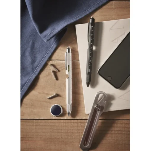 Gift Campaign Penna multiuso in acciaio con sistema twist ed inchiostro blu> Altri Attrezzi|Penne In Metallo