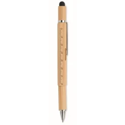Gift Campaign Penna personalizzata a sfera in bambù multifunzione refill blu Tool> Altri Attrezzi