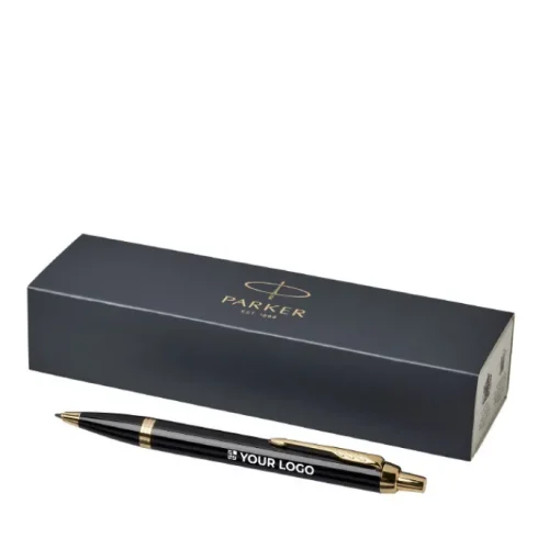 Gift Campaign Penna personalizzata con dettagli in oro inchiostro blu Parker IM Gold> Penne In Metallo