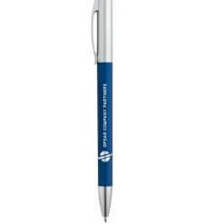 Gift Campaign Penna promozionale con effetto metallo inchiostro blu Metallic Print> Penne Di Plastica