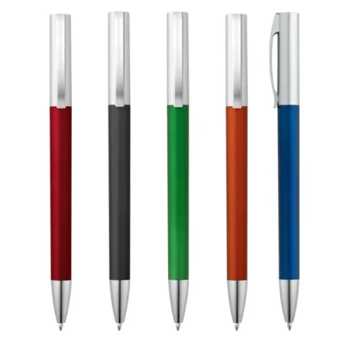 Gift Campaign Penna promozionale con effetto metallo inchiostro blu Metallic Print> Penne Di Plastica