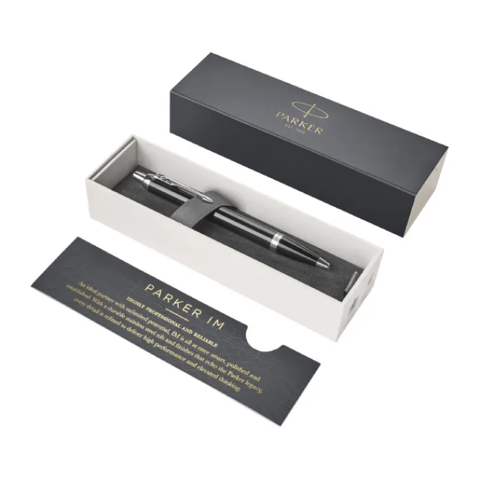 Gift Campaign Penna promozionale dettagli in argento inchiostro blu Parker IM Silver> Penne In Metallo