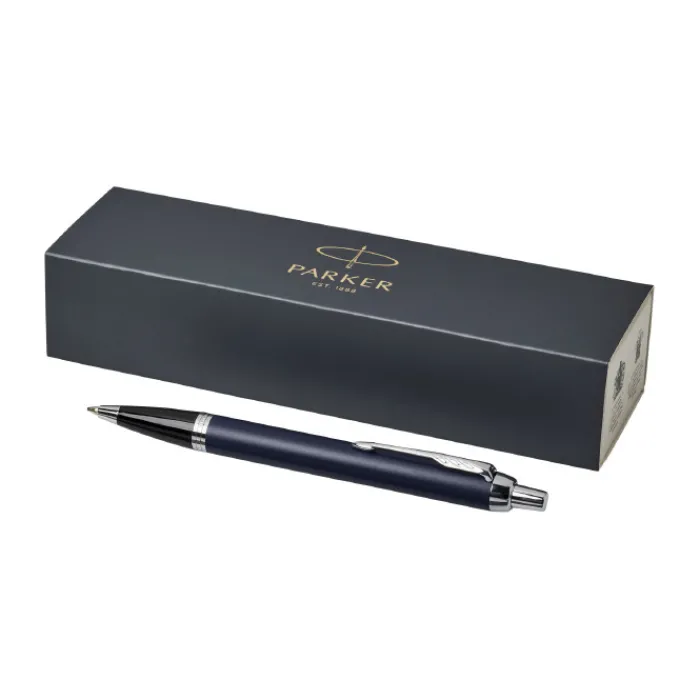 Gift Campaign Penna promozionale dettagli in argento inchiostro blu Parker IM Silver> Penne In Metallo