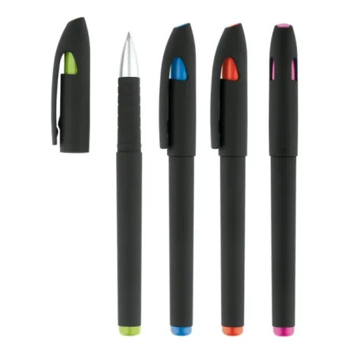Gift Campaign Penna pubblicitaria con inchiostro gel inchiostro nero DuoGel> Penne Di Plastica