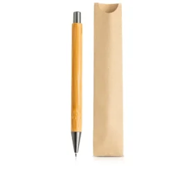 Gift Campaign Penna sostenibile in bambù con pulsante e inchiostro blu> Penne Ecologiche