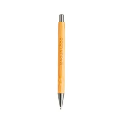 Gift Campaign Penna sostenibile in bambù con pulsante e inchiostro blu></noscript> Penne Ecologiche