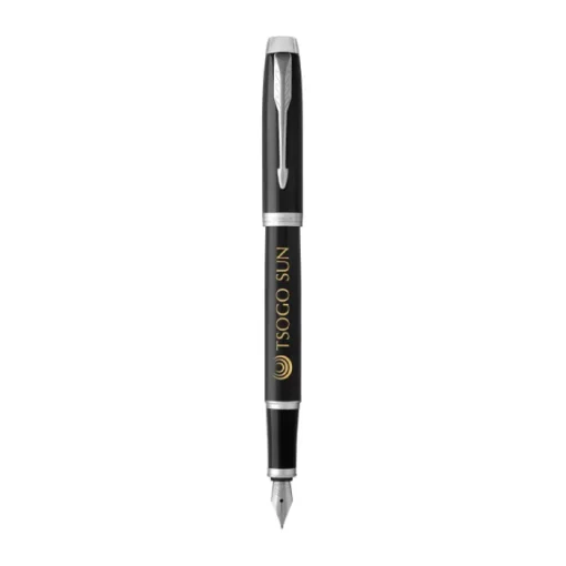 Gift Campaign Penna stilografica con logo inchiostro blu in metallo Parker IM Silver> Penne In Metallo