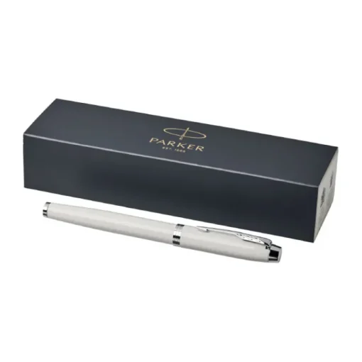 Gift Campaign Penna stilografica con logo inchiostro blu in metallo Parker IM Silver> Penne In Metallo