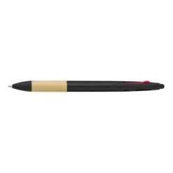Gift Campaign Penna touch con impugnatura in bambù ed inchiostro blu, rosso e nero> Penne Touch|Penne Di Plastica