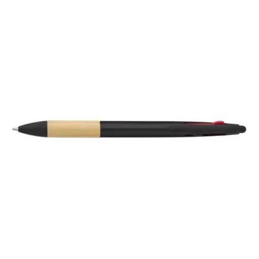 Gift Campaign Penna touch con impugnatura in bambù ed inchiostro blu, rosso e nero> Penne Touch|Penne Di Plastica