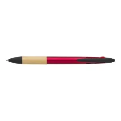 Gift Campaign Penna touch con impugnatura in bambù ed inchiostro blu, rosso e nero> Penne Touch|Penne Di Plastica