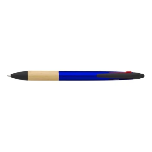 Gift Campaign Penna touch con impugnatura in bambù ed inchiostro blu, rosso e nero> Penne Touch|Penne Di Plastica