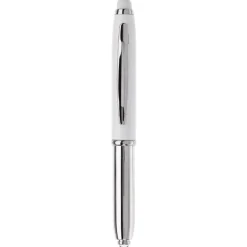 Gift Campaign Penna touch cromata con cappuccio, luce a LED e inchiostro blu> Penne In Metallo